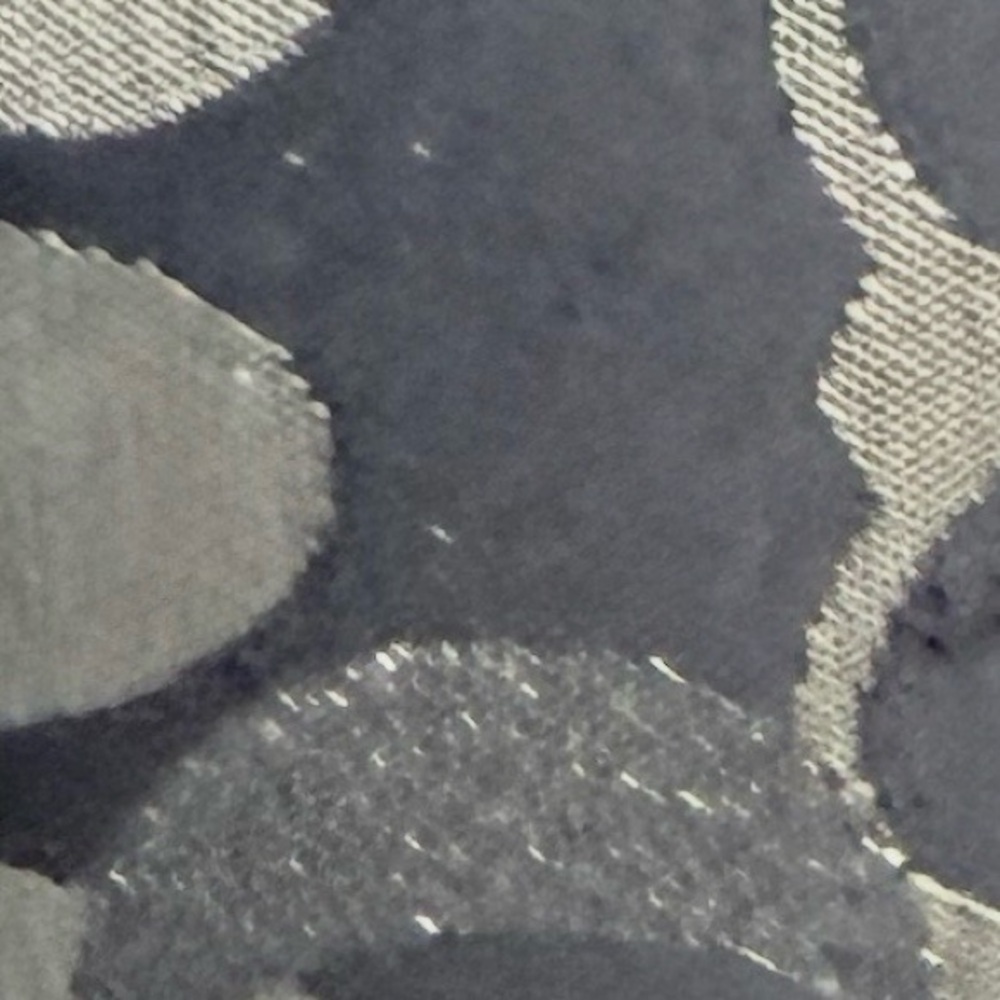Coach Gallery Optic Signature metallic black & silver canvas tote bag F19675 - Picture 14 of 15